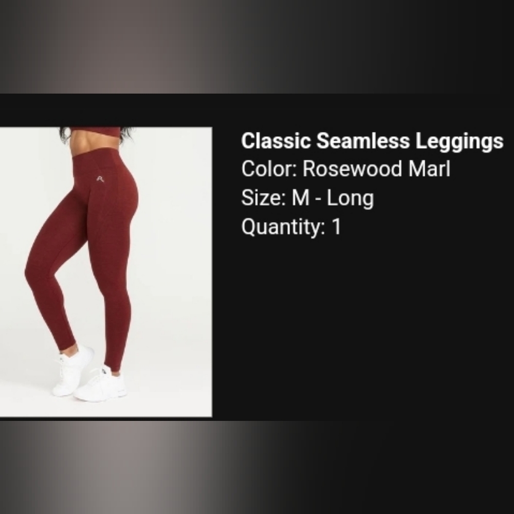 Oner active Classic seamless 1.0 Leggings- ROSEWOOD MARL MEDIUM LONG